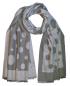 Preview: Scarf Shawl Viscos fleecy Points Dark Grey Light Grey